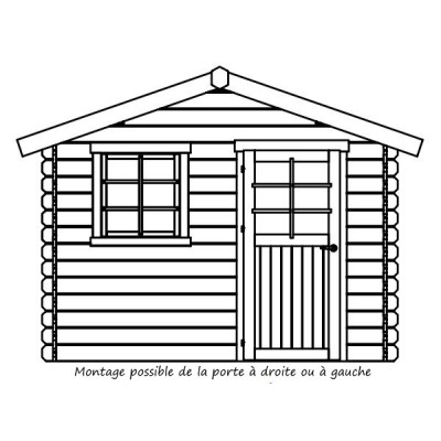 Abri de jardin en bois traité autoclave 28mm, Sologne, 8 m², 1 porte, Solid, pas cher, achat, vente