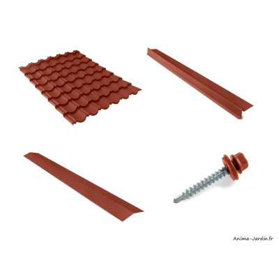 Panneaux tuiles en acier, Bacacier, lot B, toiture pour abri de jardin, Solid, achat