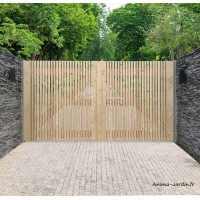 Portail en épicéa, bois, Antwerp, portail extérieur, Solid, achat, pas cher