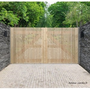 Portail en épicéa, bois, Antwerp, portillon extérieur, Solid, achat, pas cher