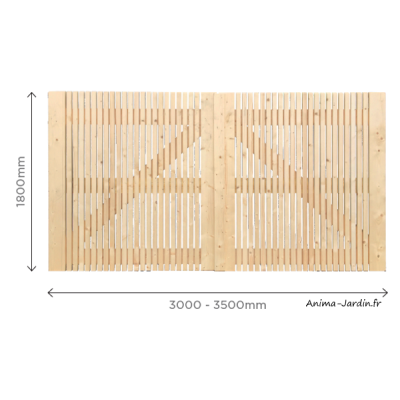 Portail en épicéa, bois, Antwerp, portillon extérieur, Solid, achat, pas cher