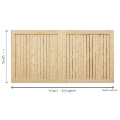 Portail en épicéa, bois, Ostend, portail extérieur, Solid, achat, pas cher