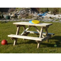 Table pique-nique pour enfant, bois, 4 places, table enfant, Solid, achat pas cher