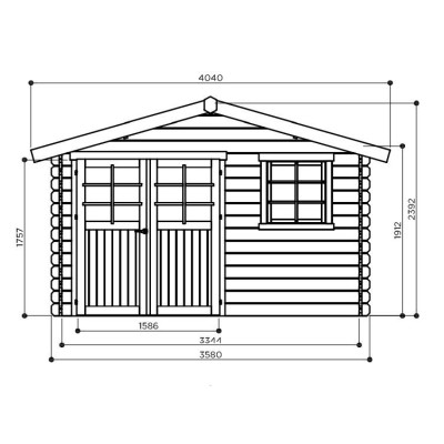 Abri de jardin en bois traité Autoclave, CHIMAY, 28mm, Solid, achat/vente