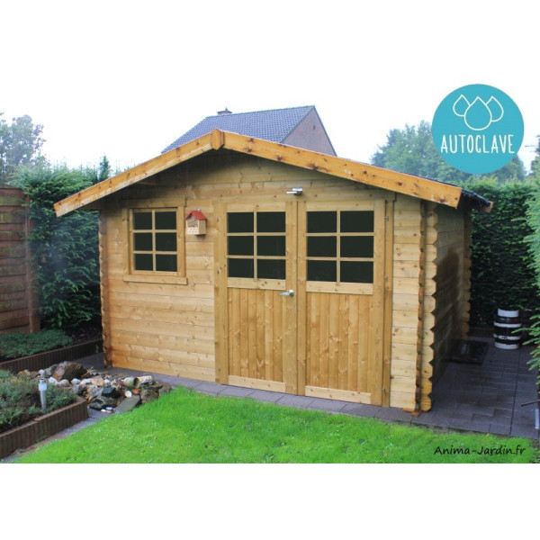 Abri de jardin en bois traité Autoclave, CHIMAY, 28mm, Solid, achat/vente
