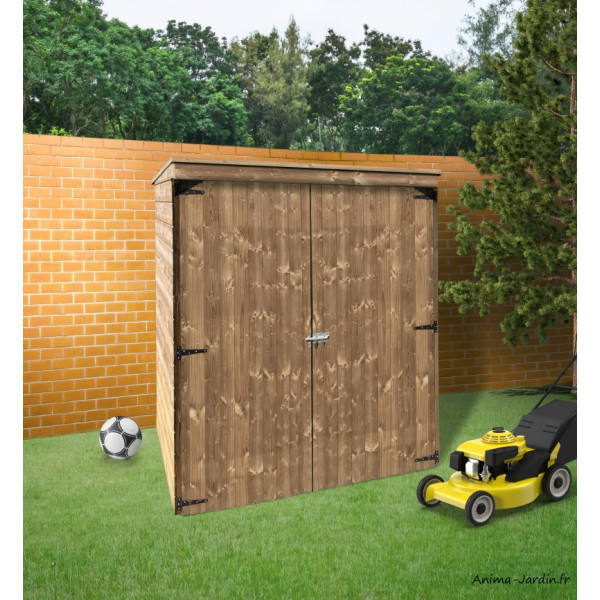 Petit abri de jardin, 2 portes, rangement extérieur, L.183 x H.179 cm