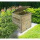 Coffre en bois pour 1 poubelle, cache poubelle , bois autoclave, Solid, achat pas cher