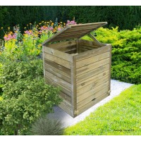 Cache poubelle design avec jardinière - 134x84x125 cm - Cour et Jardin