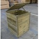 Coffre en bois pour 1 poubelle, cache poubelle , bois autoclave, Solid, achat pas cher