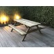 Table pique-nique, bois, 6 places, table extérieur, Forest, Solid, achat pas cher