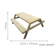 Table pique-nique, bois, 6 places, Splendid, table extérieur, Solid, achat pas cher