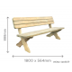 Banc avec dossier, bois, 3 places, banc extérieur, Solid, achat pas cher