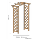 Pergola double arc, bois, H.221 cm, plante grimpante, Solid, achat, pas cher