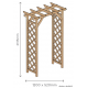 Pergola droite, bois, H.213 cm, plante grimpante, Solid, achat, pas cher