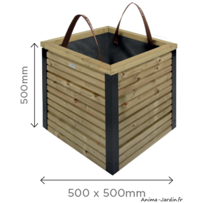 Jardinière en bois, 100 L, carré, bac à fleur extérieur, plantes, Solid, pas cher, achat      Catalogue Produits 
