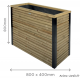 Jardinière en bois, 171 L, rectangle, bac à fleur extérieur, plantes, Solid, pas cher, achat