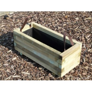 Jardinière en bois, rectangle, bac à fleur extérieur, plantes, Solid, pas cher, achat