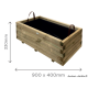 Jardinière en bois, rectangle, bac à fleur extérieur, plantes, Solid, pas cher, achat