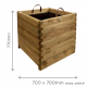 Jardinière en bois, 100 L / 325 L, carré, bac à fleur extérieur, plantes, Solid, pas cher, achat