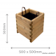 Jardinière en bois, 100 L / 325 L, carré, bac à fleur extérieur, plantes, Solid, pas cher, achat