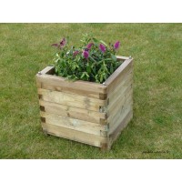 Jardinière en bois, 100 L / 325 L, carré, bac à fleur extérieur, Solid
