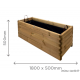Jardinière en bois, robuste, rectangle, bac à fleur extérieur, plantes, Solid, pas cher, achat
