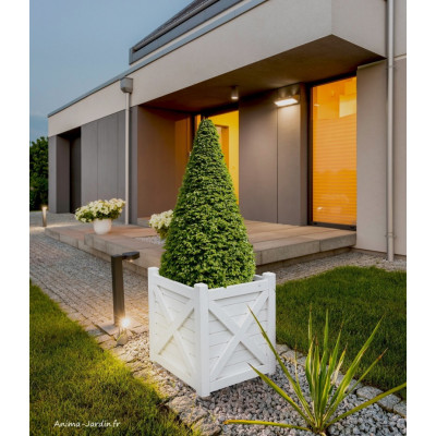 Bac en bois, blanc,  325 L, orangerie, bac extérieur, plantes, Solid, pas cher, achat