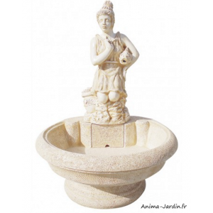 Fontaine centrale, Diana, ton ocre, H.110 cm, Framusa, jardin, achat, pas cher
