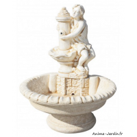 Fontaine centrale, Afrodita, ton ocre, H.110 cm, Framusa, jardin, achat, pas cher