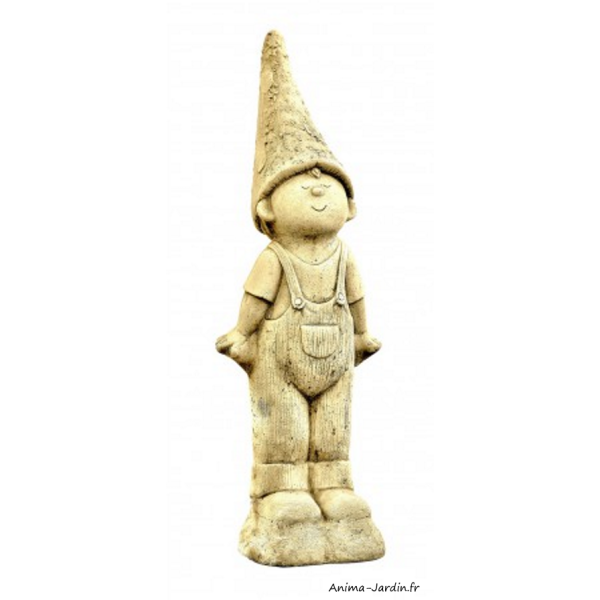 Lutin en pierre, H.77 cm, Hairie Grandon, décoration extérieure