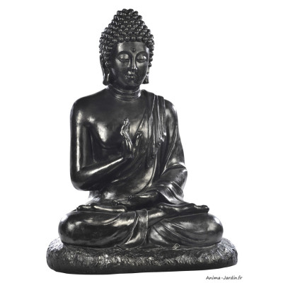 Bouddha hindou assis, H.80 cm, pierre reconstituée, Hairie Grandon, décoration extérieure, jardin, achat, pas cher