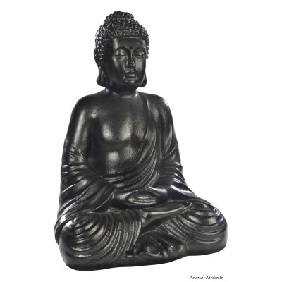 Bouddha hindou assis, H.50 cm, pierre reconstituée, Hairie Grandon, décoration extérieure, jardin, achat, pas cher