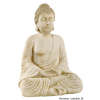 Bouddha hindou assis, H.50 cm, pierre reconstituée, Hairie Grandon, décoration extérieure