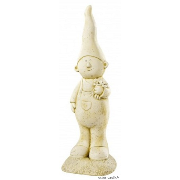 Lutin en pierre, garçon, H.54 cm, Hairie Grandon, décoration extérieure