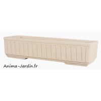 Balconnière relief blanche, 11 L / 21 L / 30 L, Hairie Grandon, jardinière extérieure, jardin, achat, pas cher