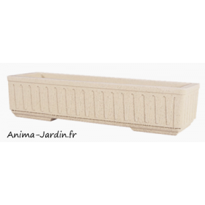 Balconnière relief blanche, 11 L / 21 L / 30 L, Hairie Grandon, jardinière extérieure, jardin, achat, pas cher