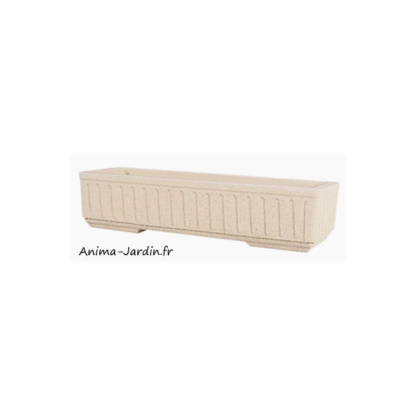 Balconnière relief  blanche, 11 L / 21 L / 30 L, Hairie Grandon, jardinière extérieure