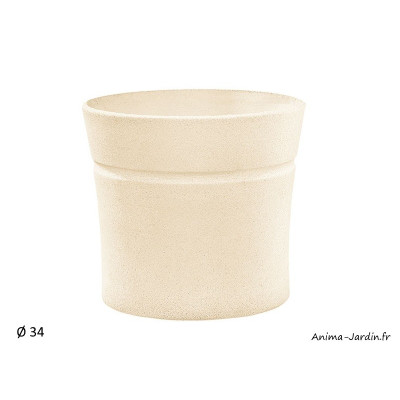 Pot, Nova, pierre reconstituée, béton, blanc, Hairie Grandon, achat, pas cher