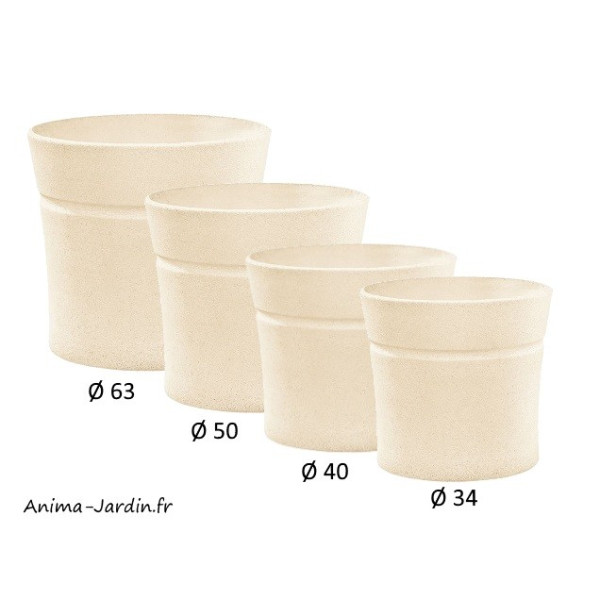 Pot, Nova, pierre reconstituée, béton, blanc, Hairie Grandon