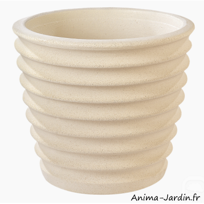 Vase cannelé Nova, Ø.34 cm, Hairie Grandon, pot, jardinière, jardin, achat, pas cher