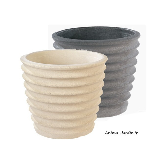 Vase cannelé Nova, Ø.34 cm, Hairie Grandon, pot, jardinière