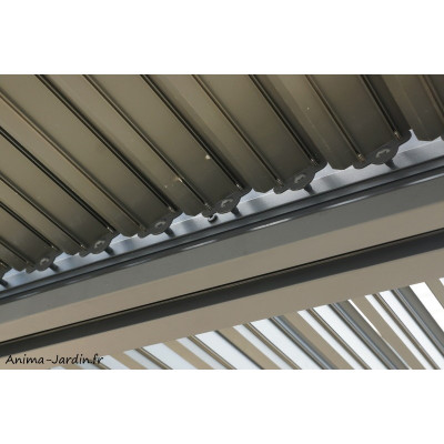Pergola bioclimatique, 10,80 m², toit plat, aluminium, Foresta, achat, pas cher