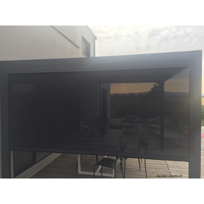 Pergola bioclimatique, 10,80 m², toit plat, aluminium, Foresta, achat, pas cher