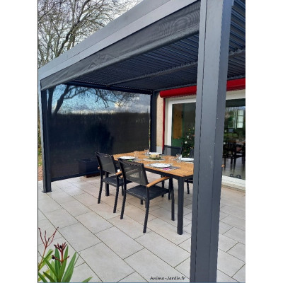 Pergola bioclimatique, 10,80 m², toit plat, aluminium, Foresta, achat, pas cher