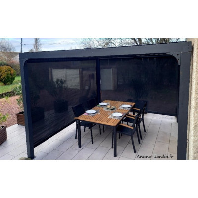 Pergola bioclimatique, 10,80 m², toit plat, aluminium, Foresta, achat, pas cher