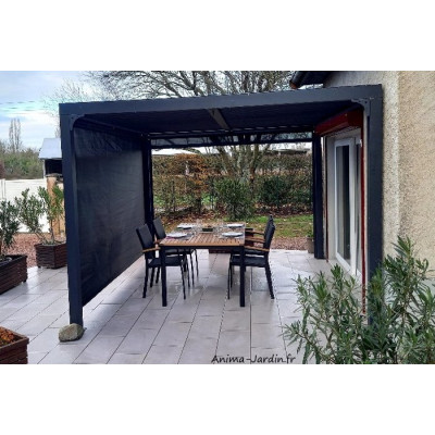 Pergola bioclimatique, 10,80 m², toit plat, aluminium, Foresta, achat, pas cher