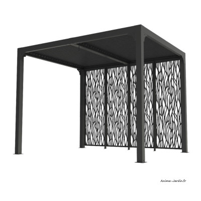 Auvent Ombra, toit plat, couverture bac acier, Foresta, achat, vente, pas cher