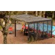 Pergola bioclimatique, 10,80 m², toit plat, aluminium, Foresta, achat, pas cher