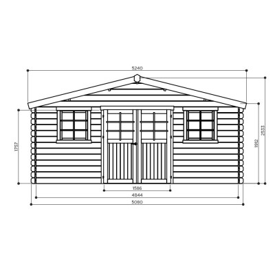 Abri de jardin en bois 28mm, 19.71m² ext, avec avancée, ZURICH, achat/vente