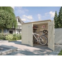 Box à vélos ou poubelles, 2,19 m², abri en bois, rangement extérieur, Weka
